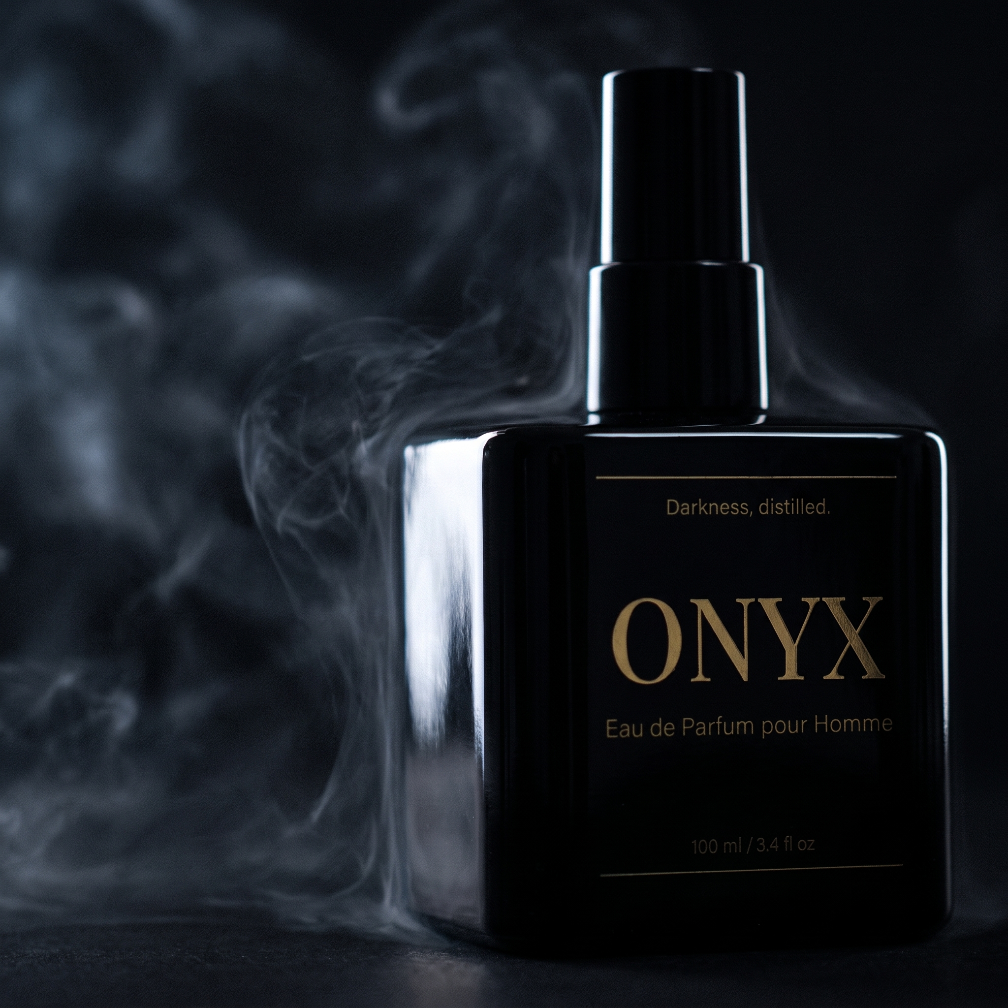 ONYX bottle laid on a black leather jacket