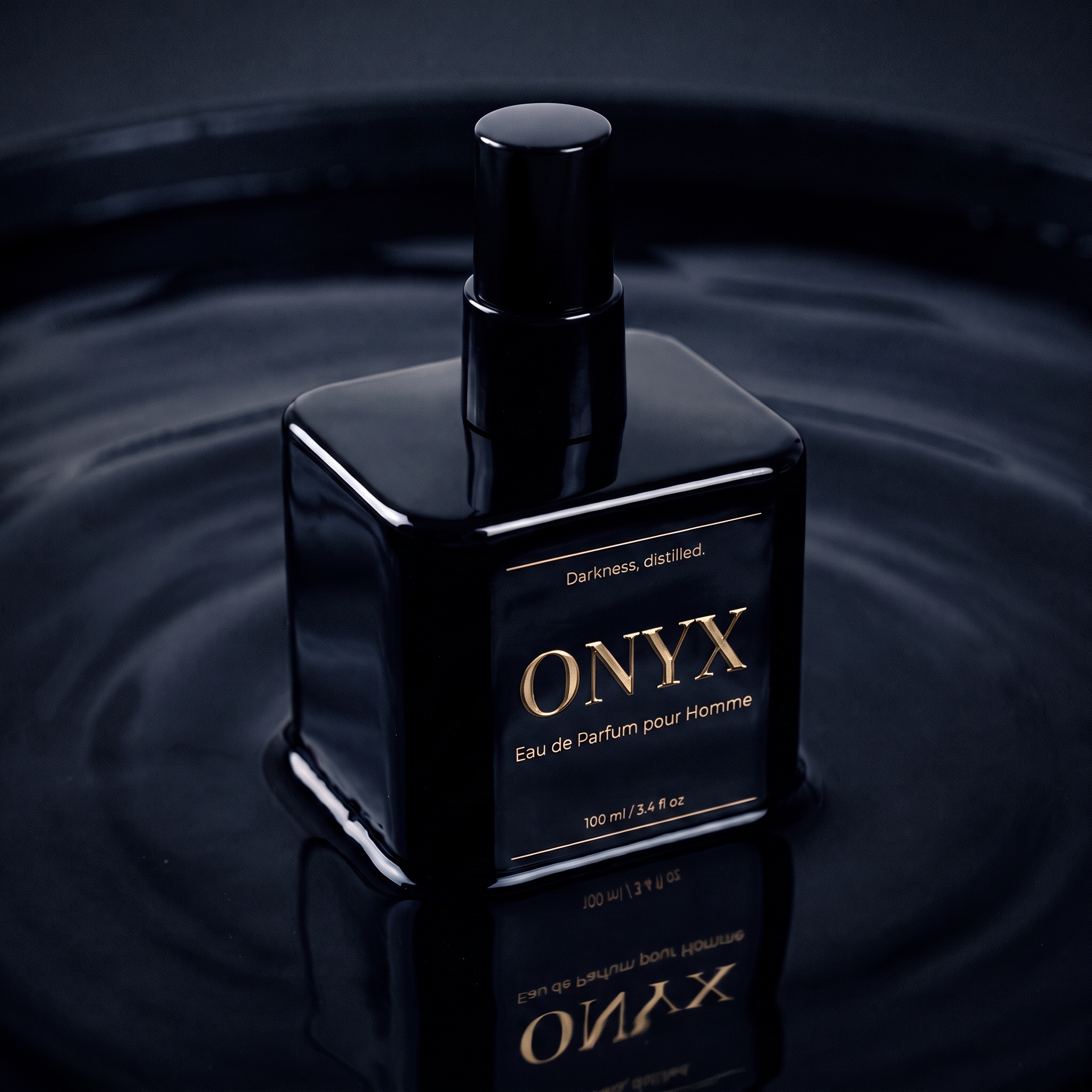 Macro of the ONYX label on worn leather